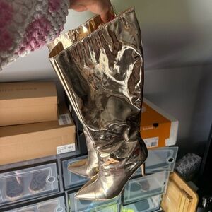 Gold Heeled Boots